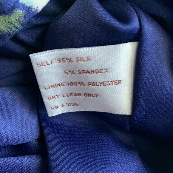 Suzi Chin For Maggy Boutique Size 10 Multicolor Silk Blend Cocktail Sheath Dress - Picture 5 of 5